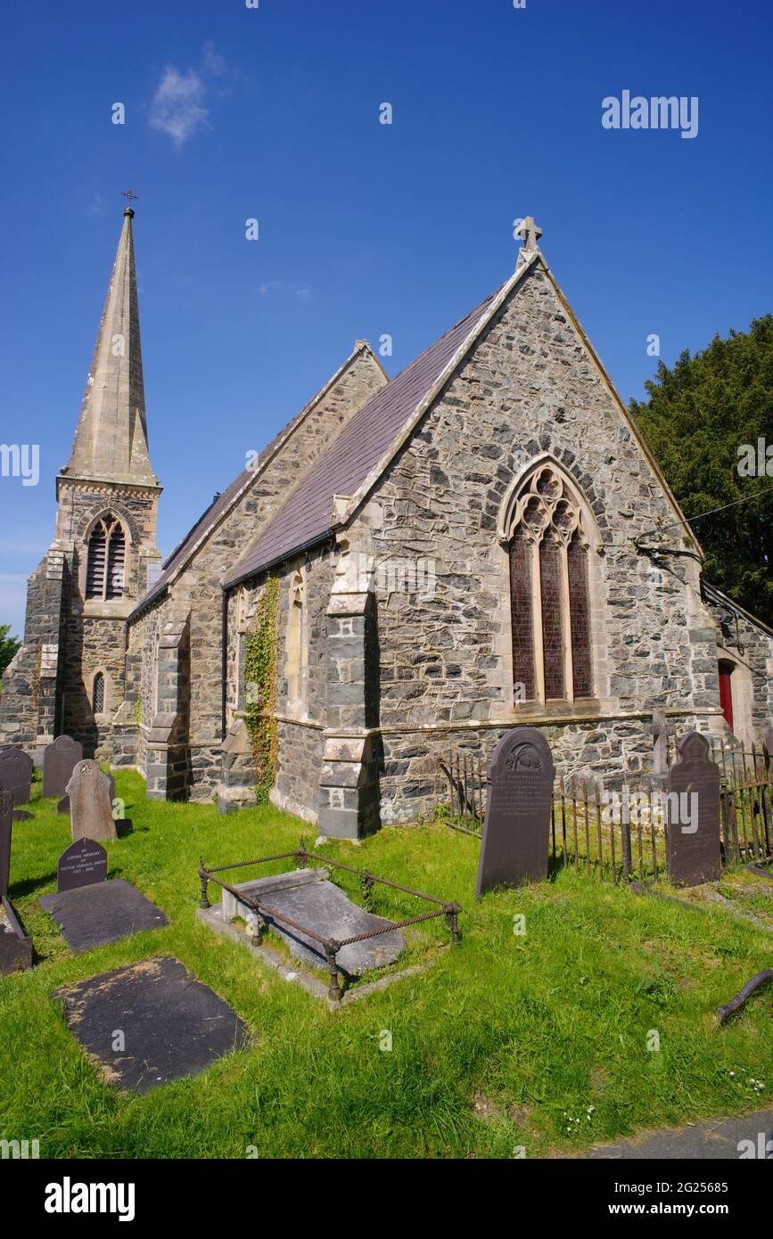 St Mary`s Church, Llanfair PG, Anglesey Stock Photo Alamy